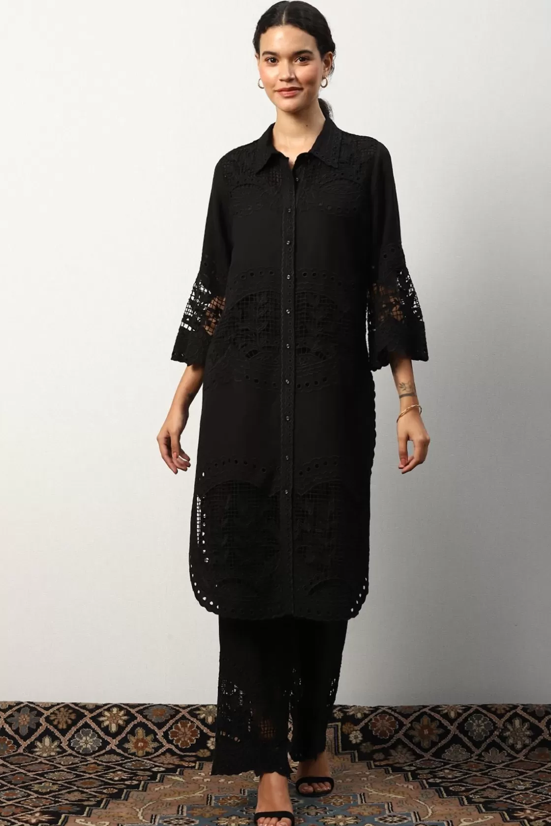 RANNA GILL Tunics-Amaya Tunic Black