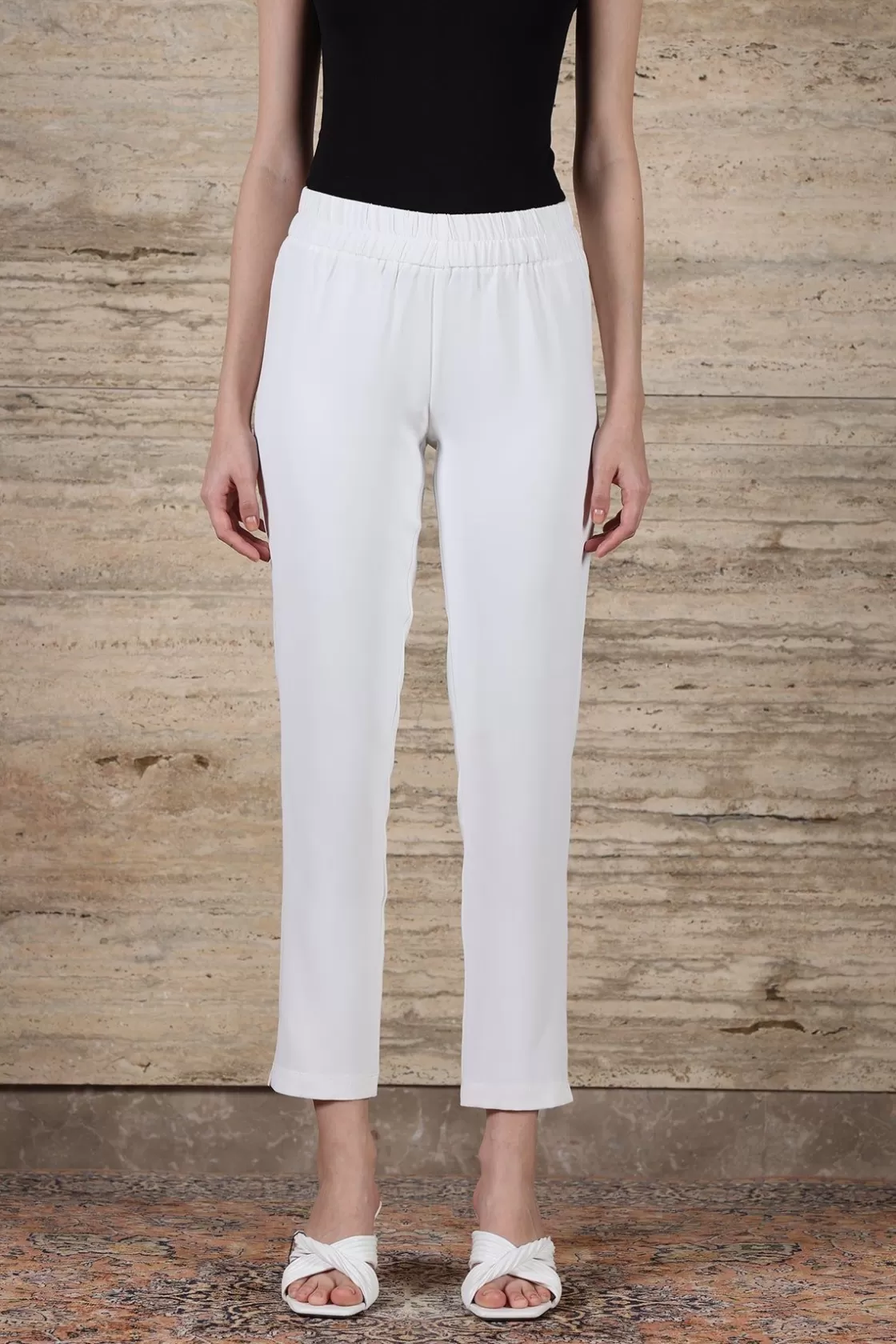 RANNA GILL Classic Pants-Camilla Pant White