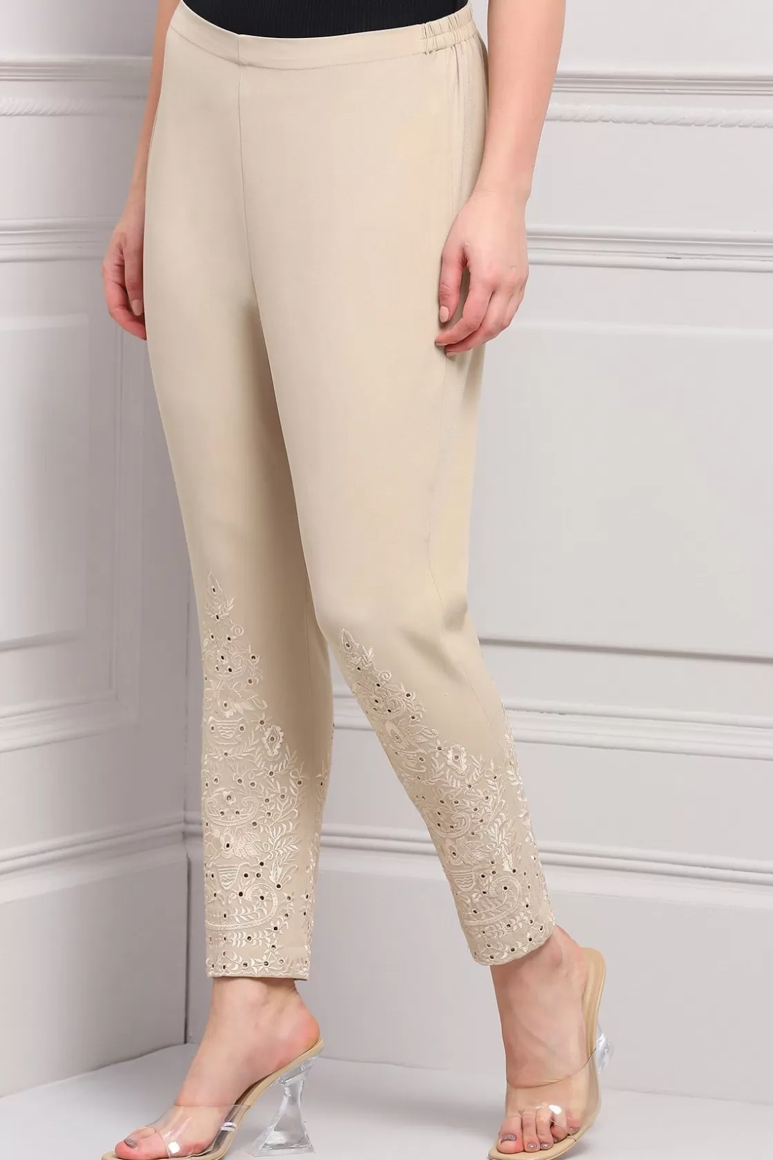 RANNA GILL Classic Pants-Diana Pant Beige