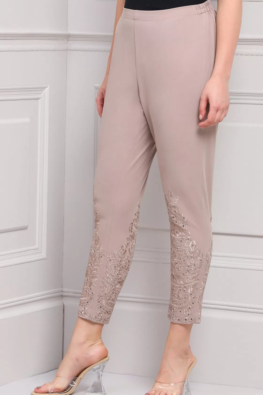 RANNA GILL Classic Pants-Diana Pant Dark Beige