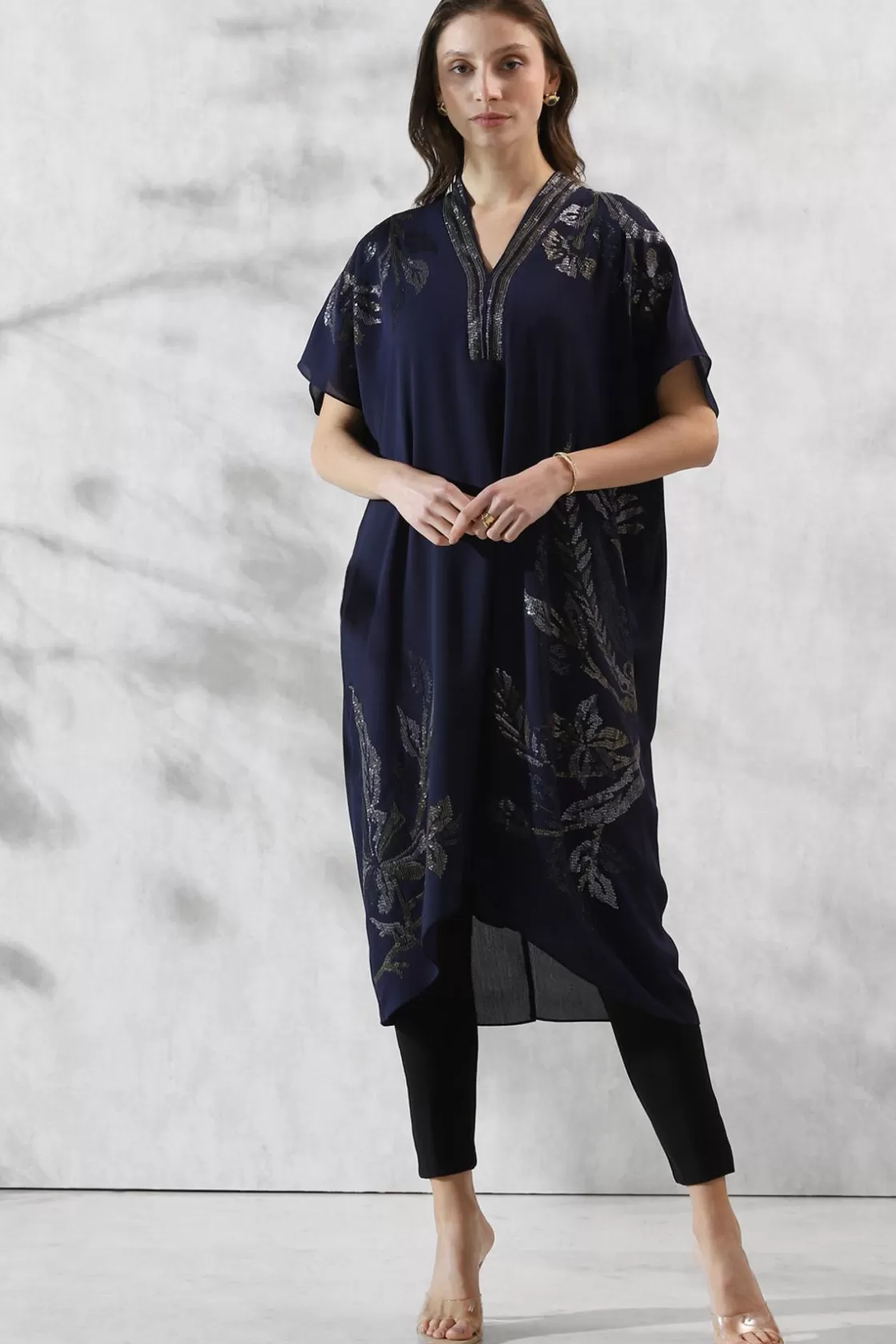 RANNA GILL Tunics-Jenna Tunic Navy Blue