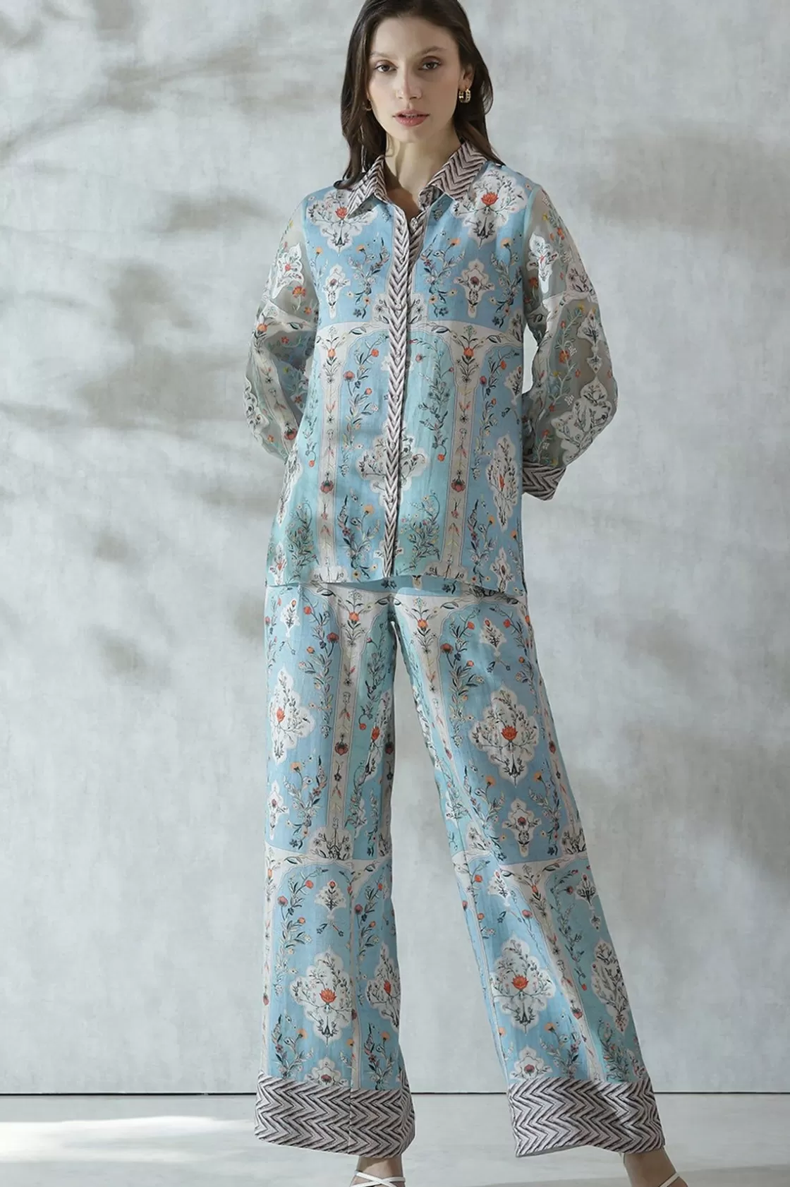 RANNA GILL Matching Sets-Louise Pant Blue