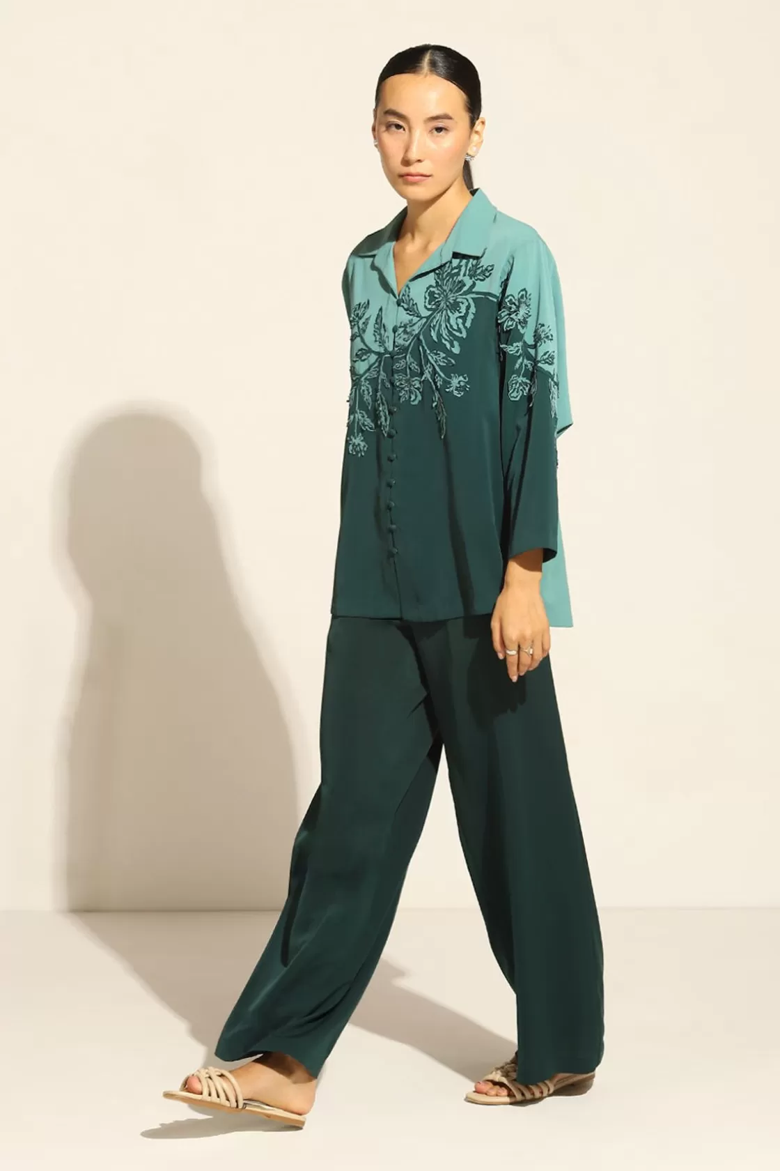 RANNA GILL Matching Sets-Lucia Matching Set Teal Forest