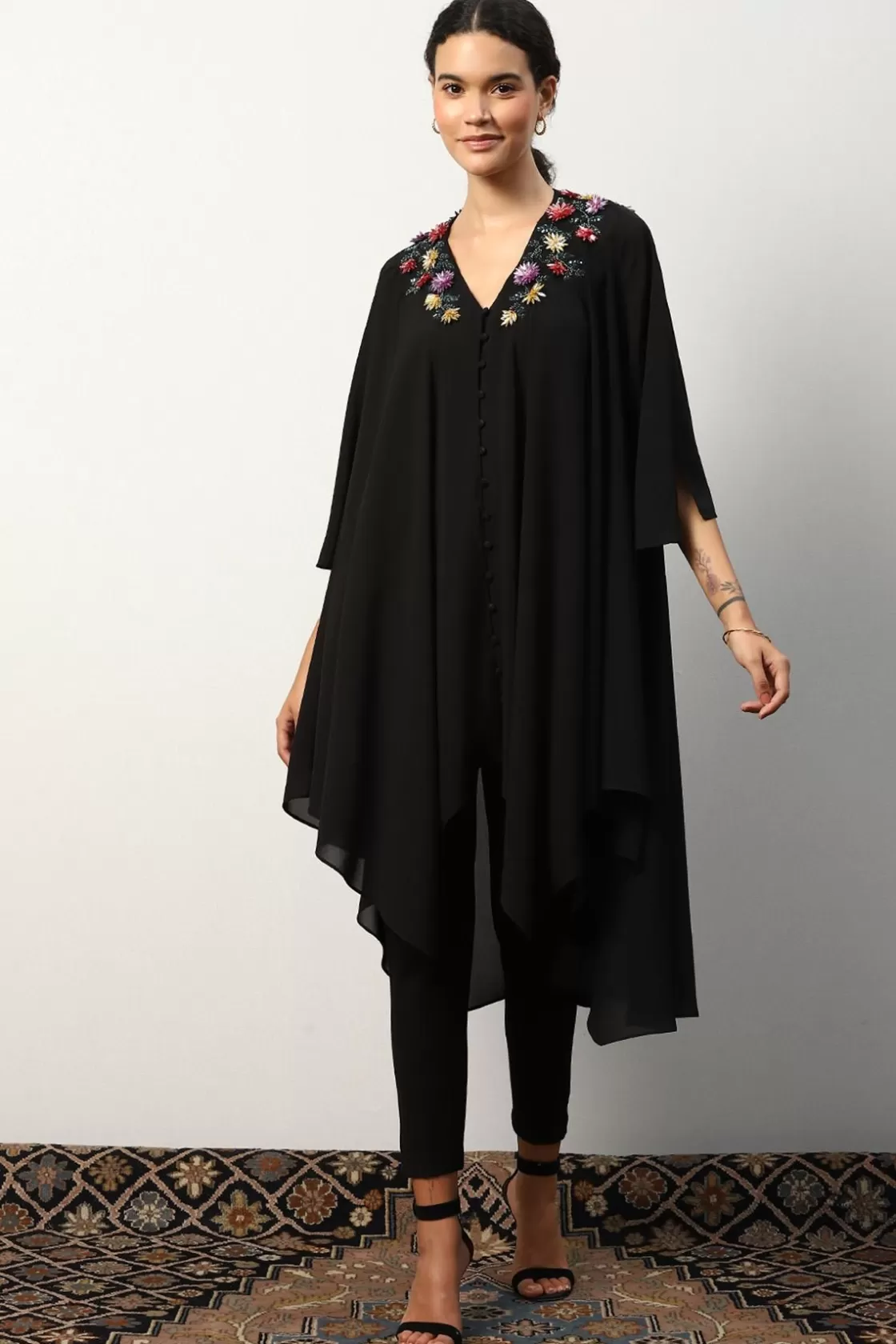 RANNA GILL Tunics-Nova Tunic Black