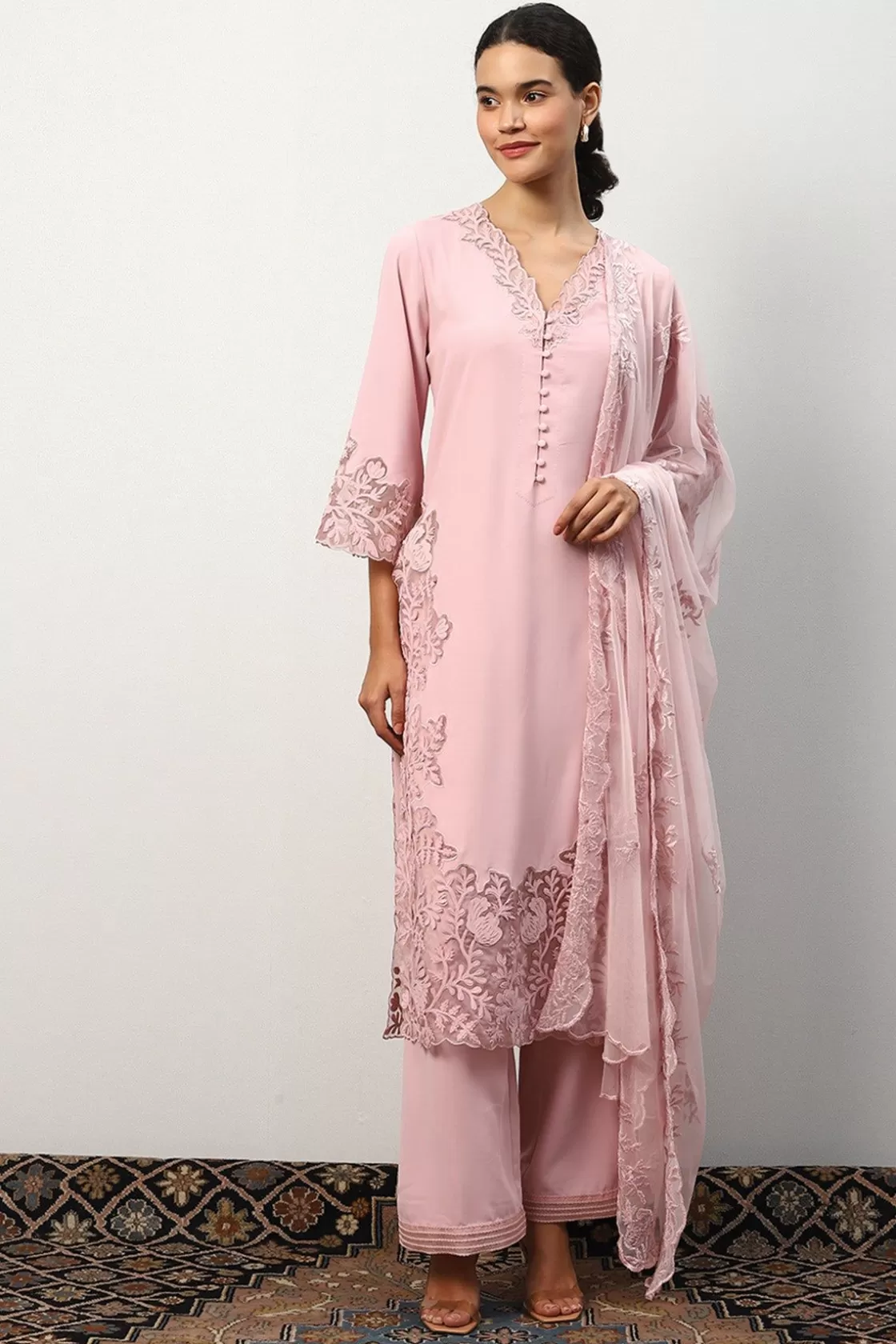 RANNA GILL Tops-Orchid Tunic Set Pink