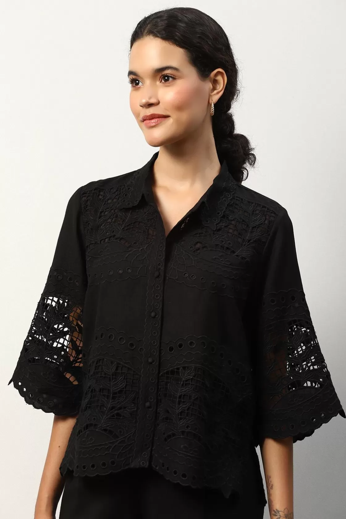 RANNA GILL Tops-Selena Blouse Black