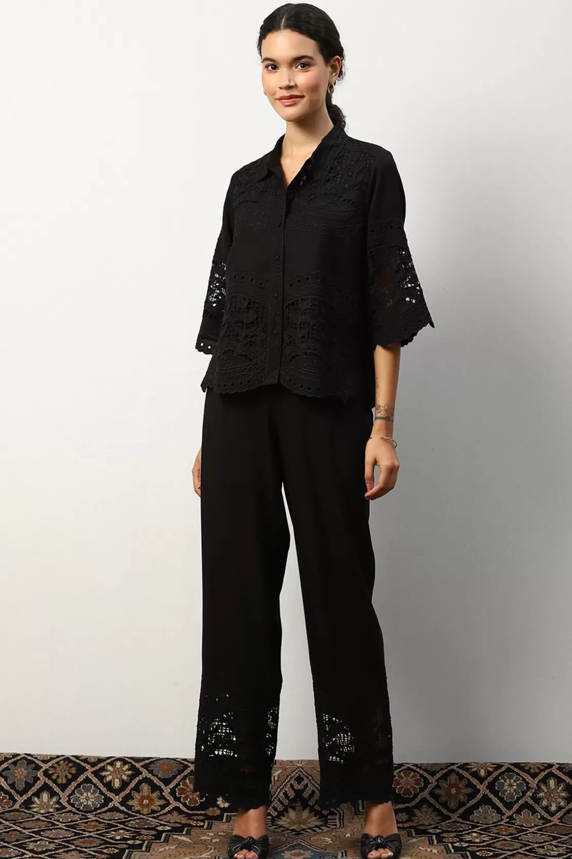 RANNA GILL Tops-Selena Blouse Black